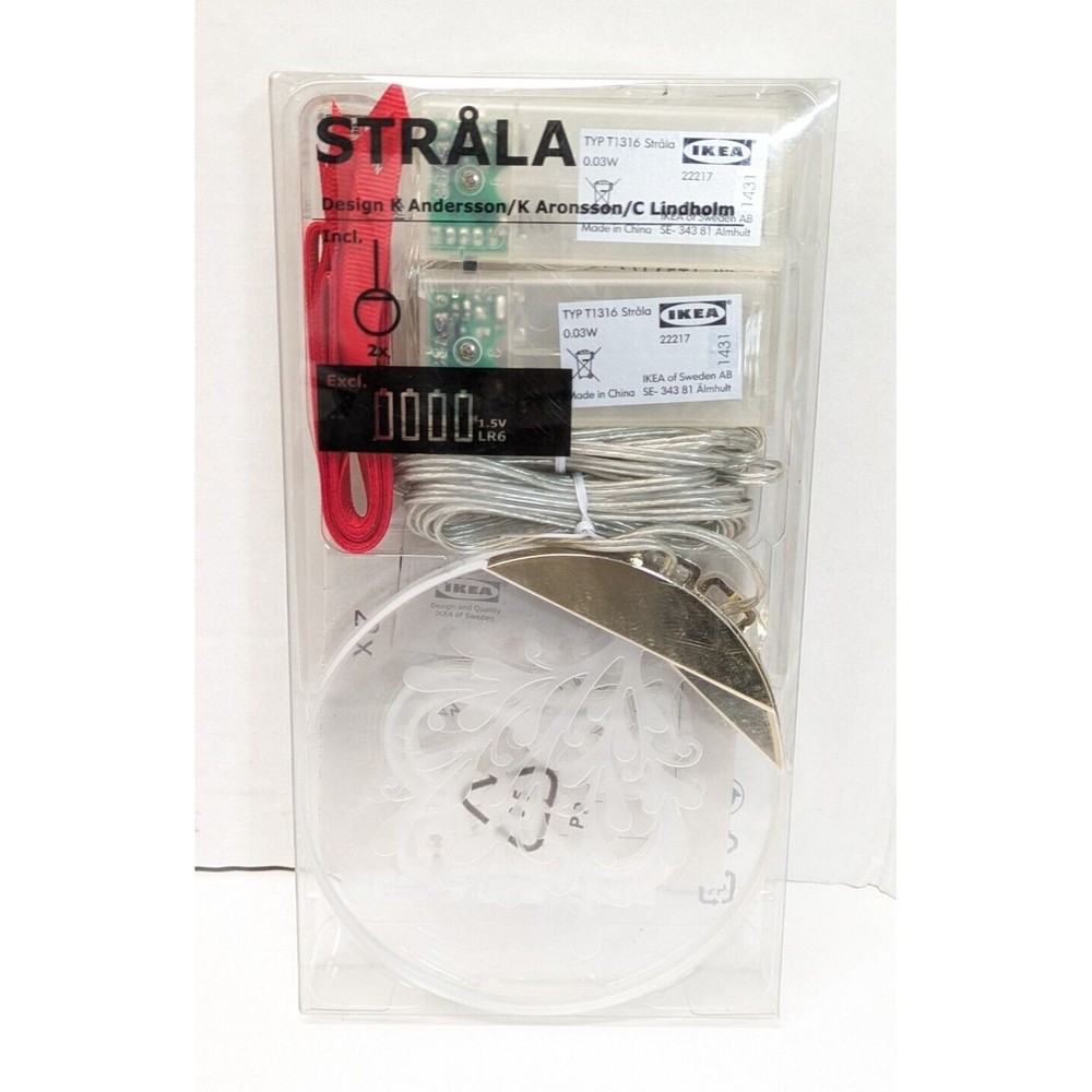 Ikea Strala Pendant Light Christmas Ornament Holly Indoor Battery 602.774.82